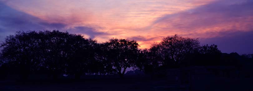 Закат солнца в Индии